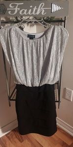 Enfocus Studio black and silver elegant party dres